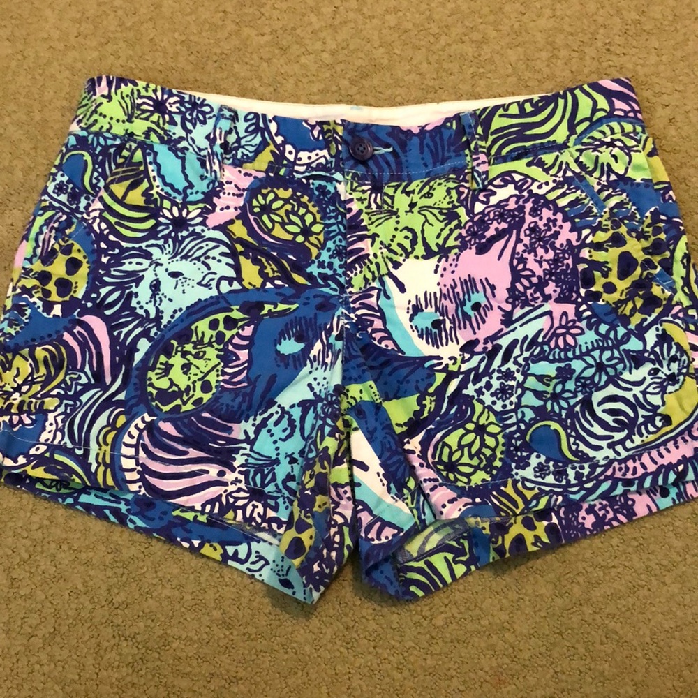 Lilly Pulitzer Multicolor Patterned Shorts Womens Size 12